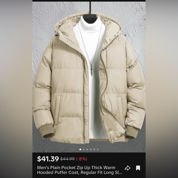 Viral TikTok Men’s Winter Puffer Jacket XL - Picture 1 of 7